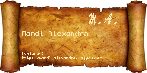 Mandl Alexandra névjegykártya